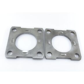 Replacement Trailer Brake Backing Plate Flange 2.27" for 3500# Axle, 4 Hole Bolt Square Bracket (2pack）