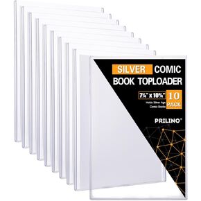 2-Pack Black Comic Book Stor-Folio - Comic Book Storage Box for Current and Silver Age Comic Books, Portable Comic Book Folio Storage Boxes, Strong Magnetic Closure, Ideal for Comic Book Conventions