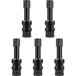 Riseuvo 5pcs VS43 Tire Valve Stem Metal Clamp-in Valves, Tubeless Valve Stems Suit for 0.453 inch Rim Holes on Standard Vehicle Tires