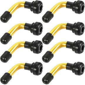 8 Pcs Universal PVR50 Tubeless Tire Valve Stem - Cars RV Bicycles Motorcycles Trailers Tubeless Tire Valve - Stainless Steel Gold Tone