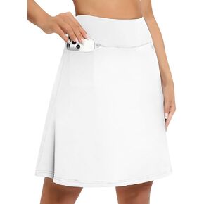 NKskirts Modest Knee Length Skirts 20" Golf Skorts Bulit in Shorts with 4 Deep Pockets