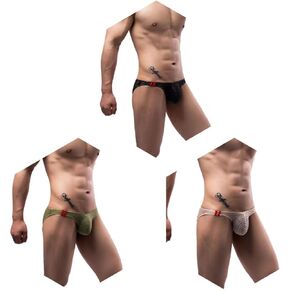 Men's Low Rise Breathable Mesh Briefs - Stylish and Comfortable Everyday Underwear 3 Pack