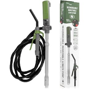 TERA PUMP High Volume Rechargeable Battery Gas Can Pump [Improved 2.85 GPM Powerful Suction That Lasts] 20% More Power - Refuel from Greater Distances, XL 120 inch Hose w/Nozzle Control