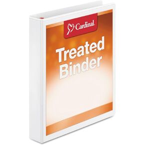 Cardinal 32100 Binder, Slant-D Ring, 11 x 8-1/2-Inch, 1" Cap, White