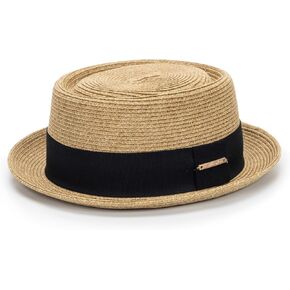 Womens Mens Pork Pie Hat Straw Hat Fedora Summer Beach Sun Hat UPF Straw Hat for Women