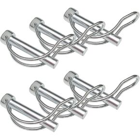3/8" Double Line Locking Pin for Trailers Tractors Trucks Towing Mowing 6 PCS