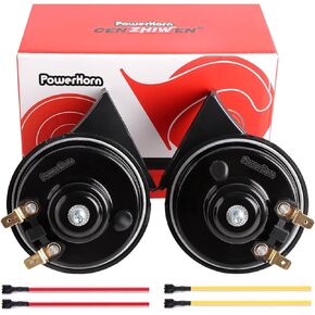 car horns 12v loud [2 pack] set - truck horn - waterproof - tweeter/bass, general accessories, electric snails for cars, motorcycles, alternative electronic components for cars, and train horns