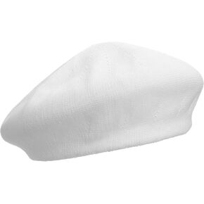 KESYOO Summer Beret Hats for Women Straw Beret Hats Artist Painter Hat Visor Beret White