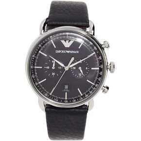 Emporio Armani Men's AR11143 Aviator Analog Display Quartz Black Watch