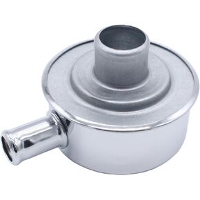 Black Round Valve Cover Breather Push in Style Highly Polished Breather Device with Vent Tube for SBC BBC SBF 327 350 302 454