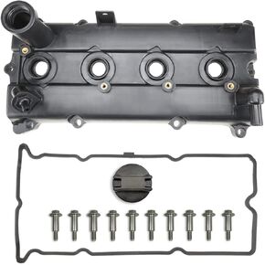 MITZONE Valve Cover Kit compatible with 2005-2019 Nissan Frontier 2.5L QR25DE 13264EA000 w/Gasket & Bolts &Oil Cap