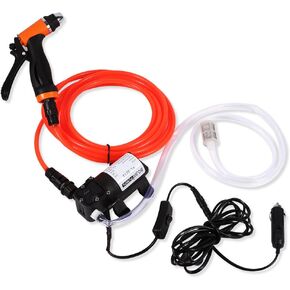 DC 12V Car Wash Pump Kit, Electric High Pressure Car Machine Washer Kit
