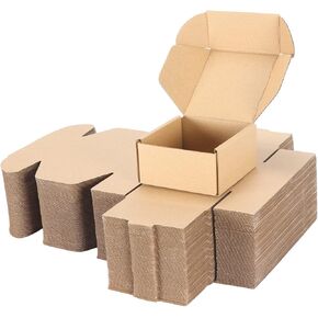 PHAREGE 6x4x2 Inch Shipping Boxes 50 Pack White, Tab Lock Tuck Top Mailer Boxes for Packaging Small Business, Cardboard Gift Boxes for Wrapping Mailing Present