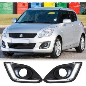 LED DRL Compatible with Suzuki Swift Dzire 2014 2015 2016 Daytime Running Light Fog Driving Lamp Bezel