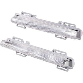 AMOPACORP Left Right LED DRL Daytime Running Lights Fog Lamp Compatible with 2007-2014 Mercedes W204 S204 C180 C200 C220 C230 C250 C280 C300 C320 C350