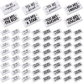 PerKoop 50 Pcs Inspirational Pencil Erasers White Erasers Small Block Erasers Motivational Bulk Erasers Cool Student Eraser for Kids Artists Teachers Home Classroom Back to School Office Supplies