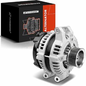 A-Premium Alternator Compatible with Honda CR-V 07-09, Civic 06-10, Accord 03-07, Element 03-09 & Acura CSX 06-08, TSX 04-08, 2.0L 2.4L, 12V 105Amp Clockwise 7-Groove Pulley, Replace# 1042104732
