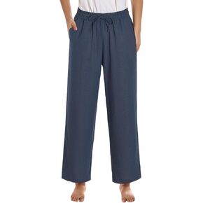 Latuza Women's Petite Length Linen Pants Wide Leg Lounge Pants