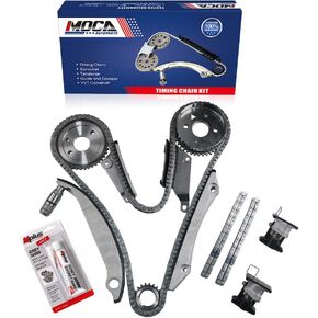 MOCA Timing Chain Kit with Tensioner Fit 02-04 for Dodge Intrepid & 03-05 for Dodge Stratus & 05-07 for Dodge Charger & 05-07 for Dodge Magnum 2.7L - NGC Cam Gear