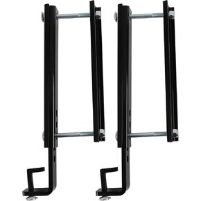 KUAFU Weight Distribution Hitch Support Bracket Compatible with 10-Inch Trailer Frame Adjustable Black Steel Powder Coated Pair