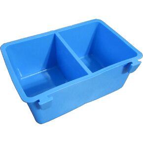 Cage Cups Divided 1 Pint (16 oz) Hanging Feed & Water Cage Cups for Poultry Chicken Parrot Hamster (2)