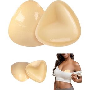 Double Sided Sticky Bra Inserts,Adhesive Bra Pads Inserts Push Up,Removable Breast Pads Enhancers for Bikini Swimsuit