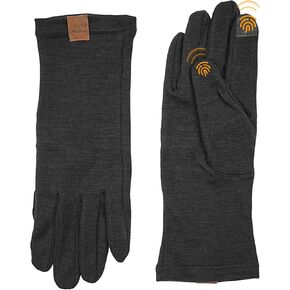 ACUSHLA 100% Merino Wool Glove Liner - Touchscreen Lightweight Base layer Ski Liner Glove for Men & Women 3 Season Fall Winter Spring