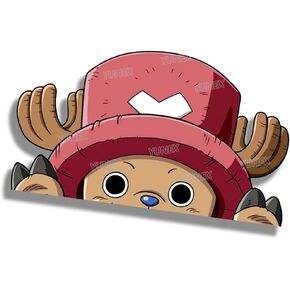 5.1 Inch Cute Anime Reindeer Car Sticker Cartoon Peeker Window Trunk Vinyl Wrap Decal for Laptop Bumper Motorcycle Luggage DIY Decor