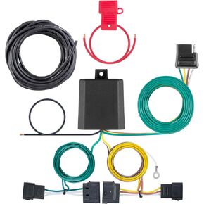 CURT 56329 Vehicle-Side Custom 4-Pin Trailer Wiring Harness, Fits Select Ford Edge, Escape, Freestar, Lincoln MKX, Mazda Tribute , Black