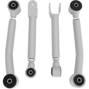KUAFU 0-8" Lift Adjustable Control Arm Compatible with 1986-2001 Jeep Cherokee XJ 1985-1992 Jeep Comanche MJ 1993-1998 Jeep Grand Cherokee ZJ 1997-2006 Jeep Wrangler LJ/TJ Powder Coated - Gray