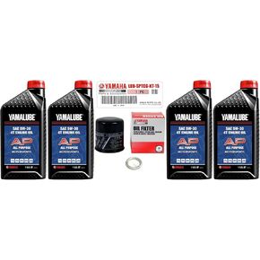 YAMAHA Sport II Motorcycle AP SAE 10W40 Oil Change Kit 2007-2013 YZF-R1 / 2006-2013 YZF-R6 LUB-SPTCG-KT-15