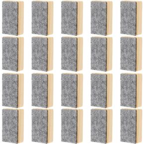 20pcs Small Blackboard Eraser Chalkboard Eraser Chalkboard Duster Chalk Eraser Wall Dry Eraser Earaser Mini Chalkboards Chalkboard Chalk Wiper Wooden Teacher Supplies Office Clean