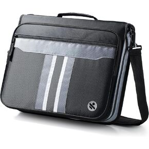 2-Inch 3 Rings Zipper Binder, Holds 15-Inch Laptop, Handle and Shoulder Strap Included, Black