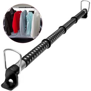 VaygWay Expandable Car Clothes Hanger Bar- Heavy Duty Hanger Metal Storage Suit Rod-Car Hanging Closet Organizer Rack Expandable to 62"- Portable Seat Rack Universal Fit- Car Van Truck RV SUV Fit
