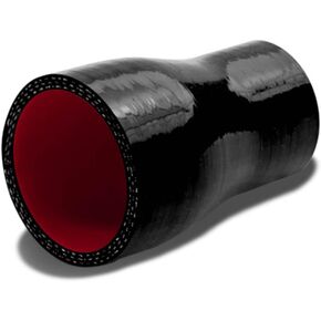 Auto Dynasty 1.5 inches To 1.75 inches Straight Turbo/Intercooler/Intake Piping Coupler Reducer Silicone Hose (Black & Red)