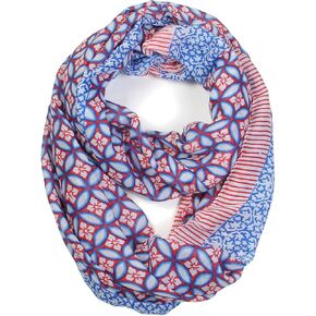 Scarf& Romantic Rose & Flower Spring Fashion Lightweight Versatile Infinity Scarves (Floral Red), One-Size