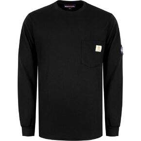 BOCOMAL FR Shirts Lightweight Classic Crew Long Sleeve Fire Resistant Shirt CAT2