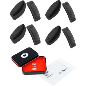 4 Pairs Ultra Soft Silicone Sunglass Nose Pads for Oakley Top Knot OO9343/Top Knot RX OX3238/HSTN OO9242/Spindrift OO9474, Push-in Anti-Slip Glasses Nose Piece Replacement Kit Black