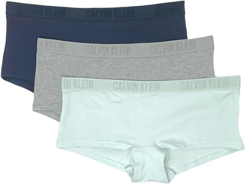 طقم شورت نسائي من القطن أحادي اللون من Calvin Klein مكون من 3 قطع (الولايات المتحدة، ألفا، متوسط، عادي، عادي، شورلاين (qp2873-905)/B) in Saudi Arabia