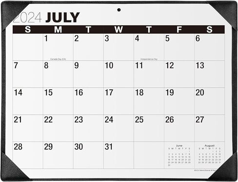 Nekmit Desk Calendar 2025-2026, Large Print Desk Calendar 2025-2026 with Desktop Mat, 21" x 16.5", Runs From January 2025 to June 2026, Big Calendar for Home and Office, Black (Black(JAN 2025 - JUN 2026)) in Kuwait