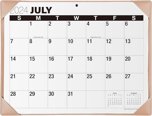 تقويم مكتب Nekmit يوليو 2024-2025، تقويم مكتب طباعة كبير 2024-2025 مع حصيرة سطح المكتب، 21 بوصة × 16.5 بوصة، يمتد من يوليو 2024 إلى ديسمبر 2025، تقويم كبير للمنزل والمكتب، أسود in Kuwait