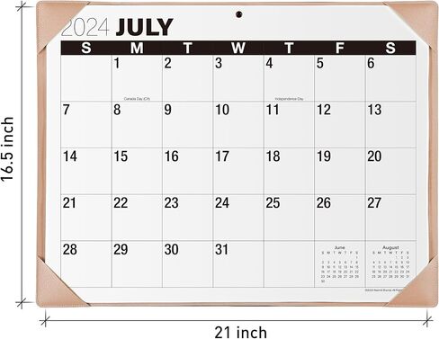 تقويم مكتب Nekmit يوليو 2024-2025، تقويم مكتب طباعة كبير 2024-2025 مع حصيرة سطح المكتب، 21 بوصة × 16.5 بوصة، يمتد من يوليو 2024 إلى ديسمبر 2025، تقويم كبير للمنزل والمكتب، أسود in Kuwait