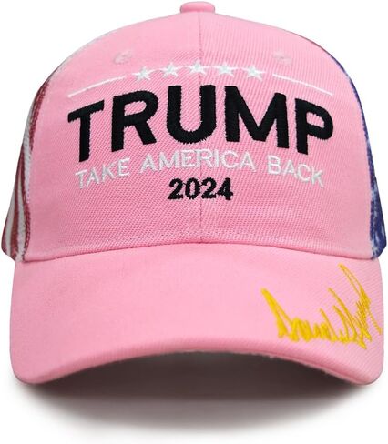 Trump 2024 Make America Great Again Hat Take America Back Hat with USA Flag Embroidery Adjustable Mesh Baseball Cap in Saudi Arabia