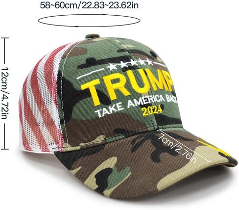 Trump 2024 Make America Great Again Hat Take America Back Hat with USA Flag Embroidery Adjustable Mesh Baseball Cap in Saudi Arabia