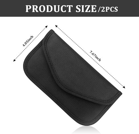 2PCS Car Faraday Bags for Phone,Faraday Key Fob Protector Blocking Electromagnetic Signals Against Thief&Interference,Multipurpose Car Accessories Faraday Punch with Key Protection in Saudi Arabia