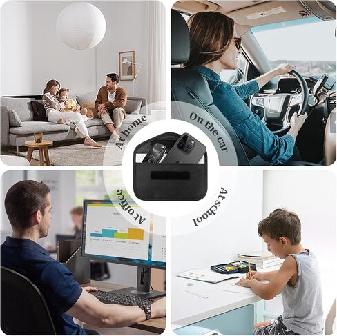 2PCS Car Faraday Bags for Phone,Faraday Key Fob Protector Blocking Electromagnetic Signals Against Thief&Interference,Multipurpose Car Accessories Faraday Punch with Key Protection in Saudi Arabia