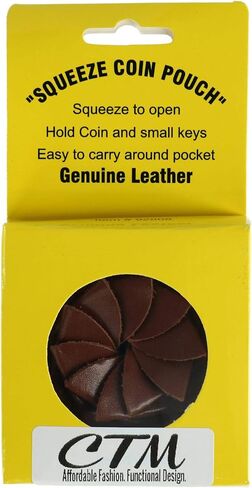 CTM® Leather Squeeze Coin Change Pouch in Saudi Arabia