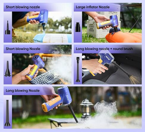 Car Vacuum Cleaner High Power|3 in 1 Portable Cordless Handheld Vacuum|15000PA Brushless Motor|Super Suction Mini Car Vacuum with Super Endurance for Car and Home in Kuwait