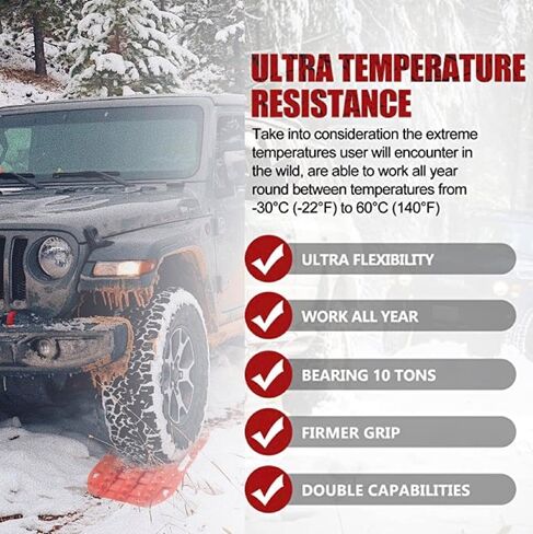 Jamstec للخدمة الشاقة زوج واحد من لوحات الجر للطرق الوعرة للمركبات 4x4 - أقصى حمولة 22000 رطل - أفضل ملحقات الطرق الوعرة للرمل والطين والثلج in Saudi Arabia