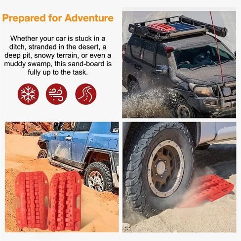 Jamstec للخدمة الشاقة زوج واحد من لوحات الجر للطرق الوعرة للمركبات 4x4 - أقصى حمولة 22000 رطل - أفضل ملحقات الطرق الوعرة للرمل والطين والثلج in Saudi Arabia
